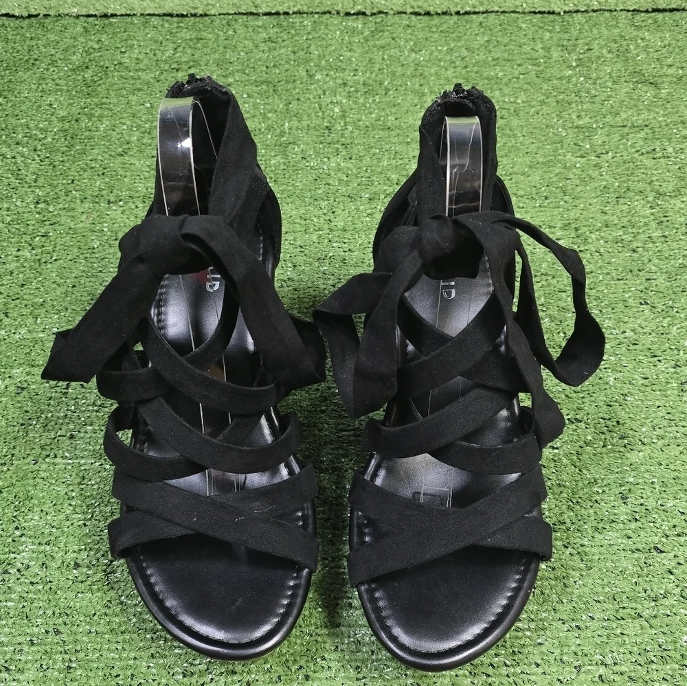 TORRID | ANKLE WRAP STRAPPY FAUX SUEDE EXTRA WIDE WIDTH PLATFORMS